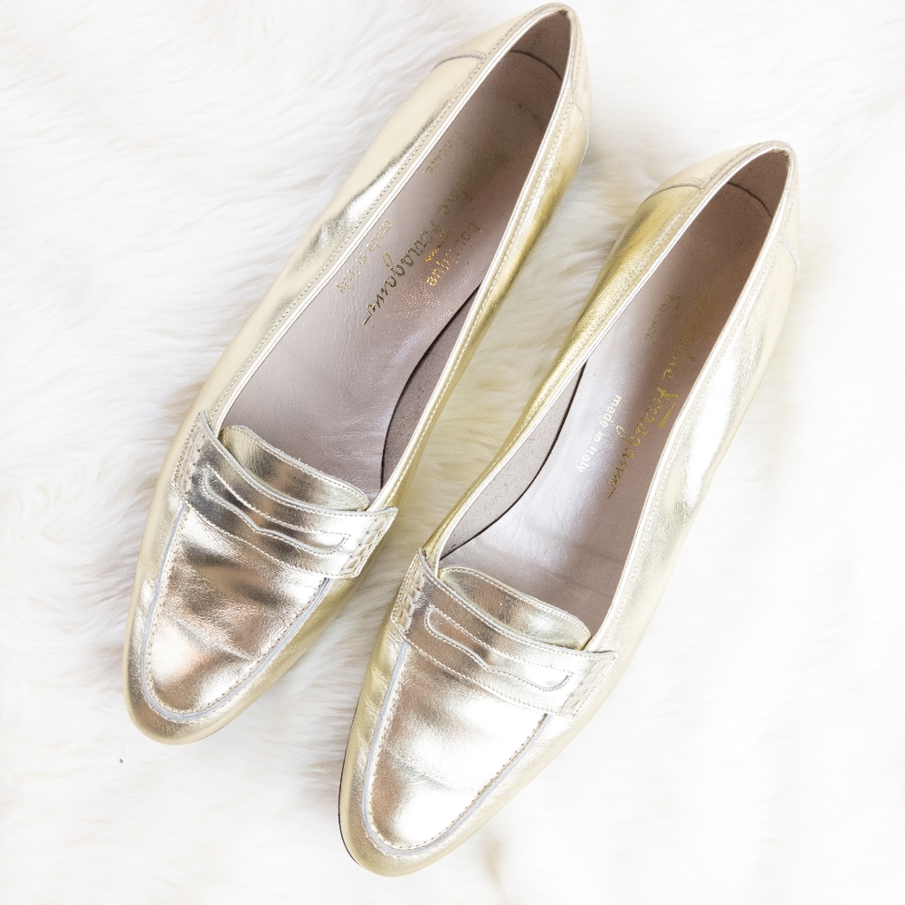 Salvatore Ferragamo Boutique Gold Loafers